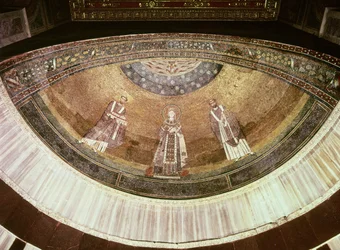 Santa Inés entre dos papas, del ábside, 625-36 (mosaico)